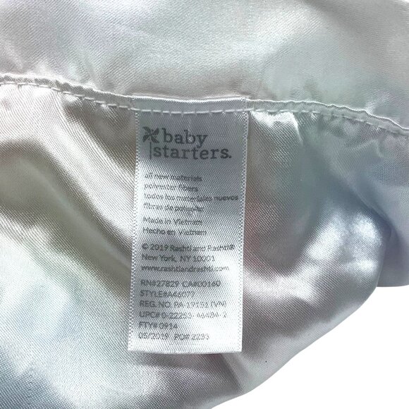 Baby Starters Plush Unicorn Lovey Security Blanket 14" x 14" Rainbow Satin Trim - Picture 3 of 6